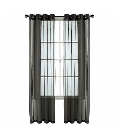 GoodGram Basic Home Grommet Top Single Sheer Window Curtain Panel - 52 in. W x 63 L, Spice