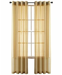 GoodGram Basic Home Grommet Top Single Sheer Window Curtain Panel - 52 in. W x 63 L, Spice