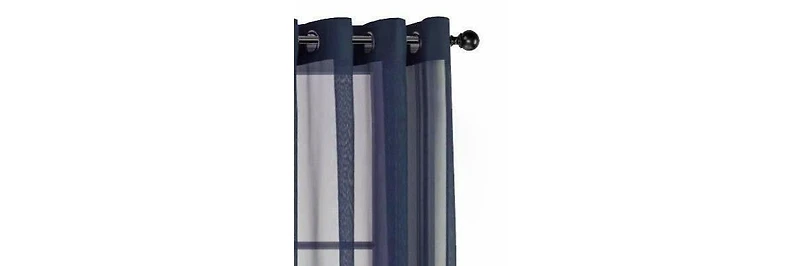 GoodGram Basic Home Grommet Top Sheer Single Window Curtain - 52 in. W x L