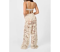 WeWoreWhat Women's Pull On Crochet Pant