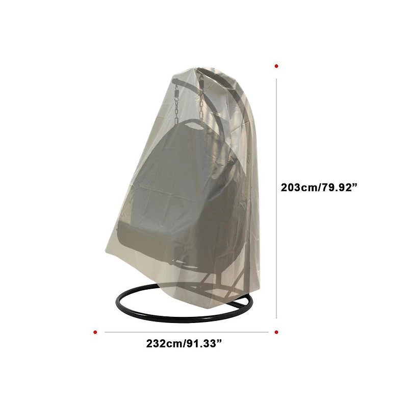 LeisureMod Hanging Double Hanging Egg Swing Chair Cover