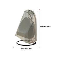 LeisureMod Hanging Double Hanging Egg Swing Chair Cover
