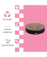 The Licker Store Nelson 20.13" Modern Cardboard Round Bowl Cat Scratcher with Catnip