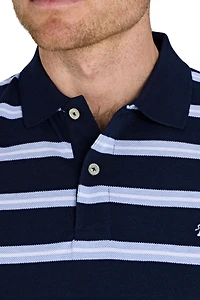 Raging Bull Big & Tall Triple Stripe Birdseye Polo