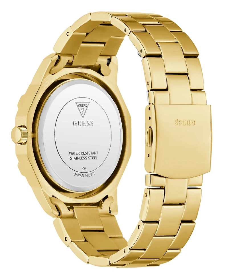 Guess Men's Gold Tone Multi-function Watch, 46mm