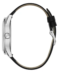 Guess Men's Black Silver Tone Analog Watch, 44mm