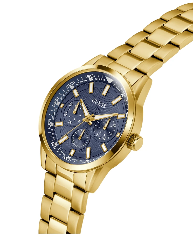 Guess Men's Gold Tone Multi-function Watch, 44mm