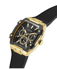 Guess Men's Black Gold Tone Multi-function Watch, 44mm