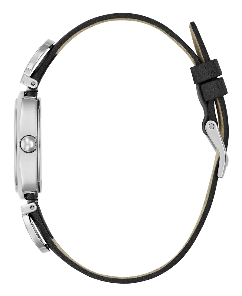 Guess Women's Black Silver Tone Analog Watch, 28mm