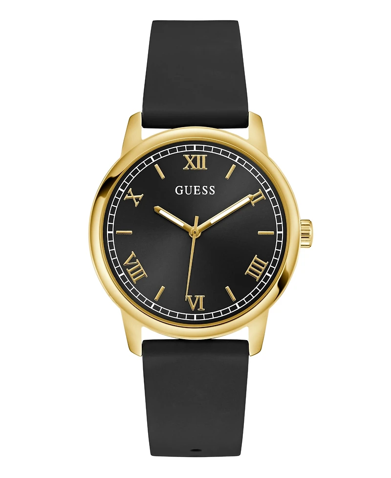 Guess Men's Black Gold Tone Analog Watch, 40mm