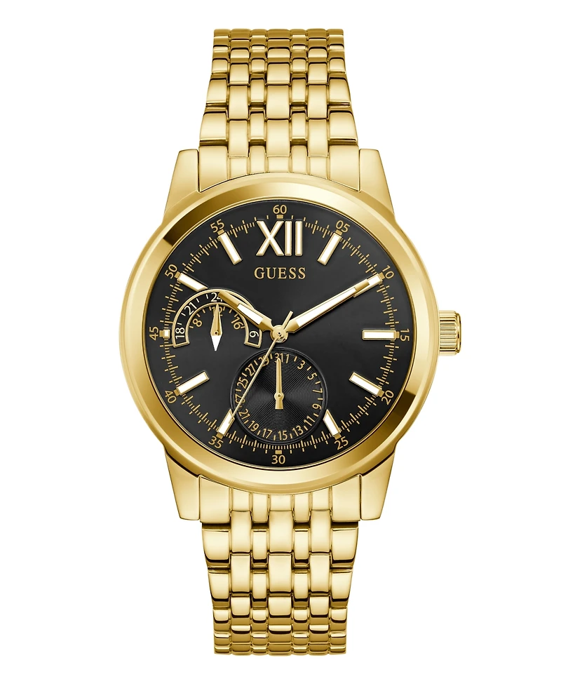 Guess Men's Gold Tone Multi-function Watch, 42mm