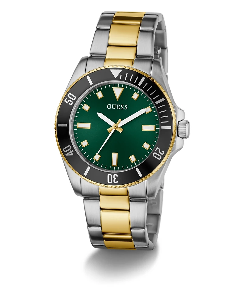 Guess Mens Two-Tone Analog Watch, 41 mm
