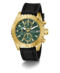 Guess Men's Black Gold Tone Chronograph Watch, 45mm