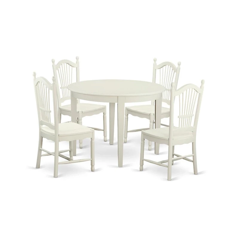 East West Furniture 5 PcKitchen dinette set - Dinette Table and 4 Dining Chairs