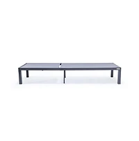 LeisureMod Marlin Patio Chaise Lounge Chair With Aluminum Frame