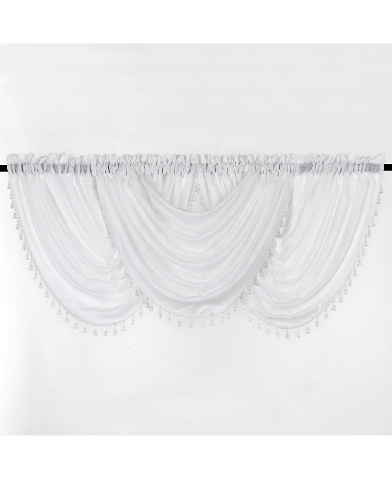 Kate Aurora Living Textured Crepe Sheer Single Window Curtain Treatments And Valances
