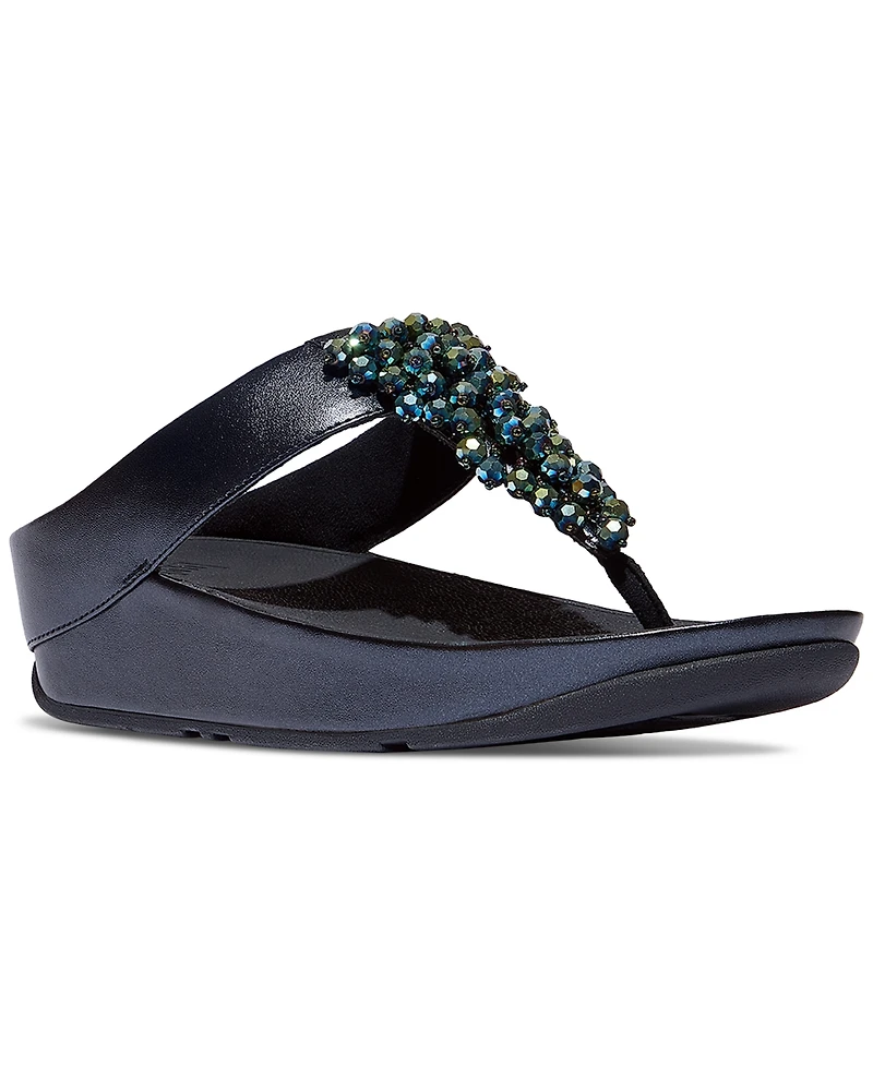 FitFlop Women's Rumba Iridescent Beaded Toe-Post Sandals