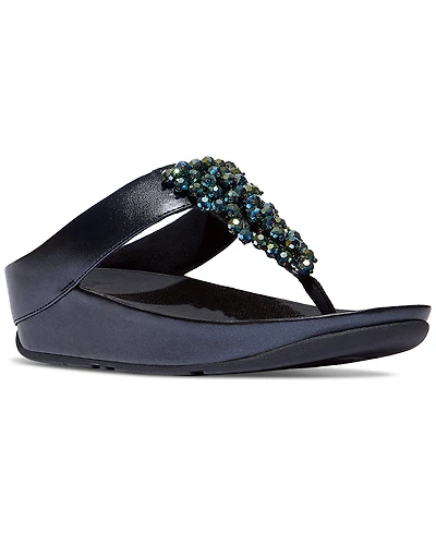 FitFlop Women's Rumba Iridescent Beaded Toe-Post Sandals
