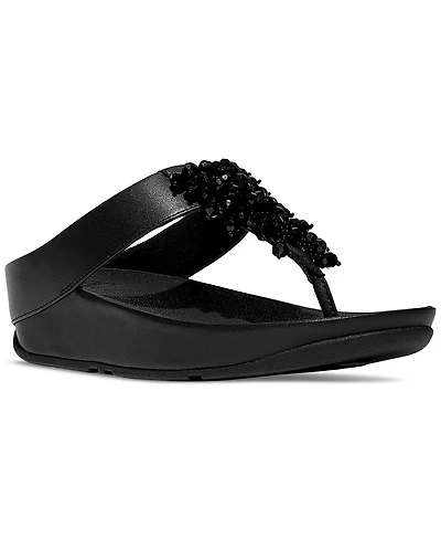FitFlop Women's Rumba Iridescent Beaded Toe-Post Sandals