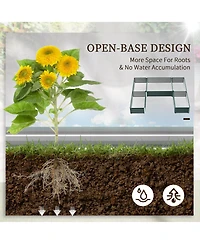 Outsunny Raised Garden Bed Set, Diy Large Steel Planters Box,