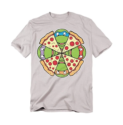 Logovision Men's Teenage Mutant Ninja Turtles Pizza Pie T-Shirt