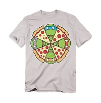 Logovision Men's Teenage Mutant Ninja Turtles Pizza Pie T-Shirt