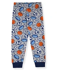 Max & Olivia Baby and Toddler Boys 2-Piece Sports Pajama with Socks Set