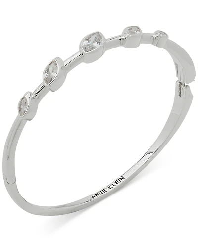 Anne Klein Navette Cubic Zirconia Hinge Bracelet