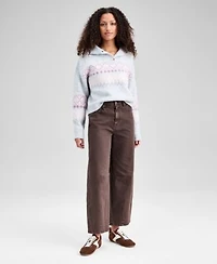 Now This Womens High Rise Washed Barrel Leg Jeans Exclusively At Macys