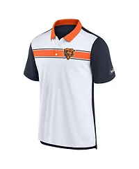Nike Men's White/Navy Chicago Bears Rewind Pique Polo Shirt
