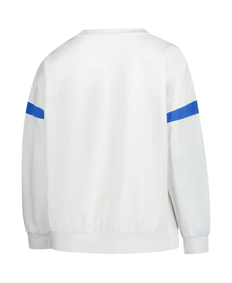 Fanatics Women's White Detroit Lions Plus Fleece Pullover Sweatshirt