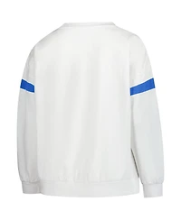 Fanatics Women's White Detroit Lions Plus Fleece Pullover Sweatshirt