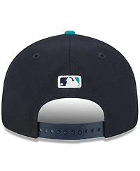New Era Men's Navy/Aqua Seattle Mariners Baseball Hall of Fame Retro Crown 9FIFTY Adjustable Hat