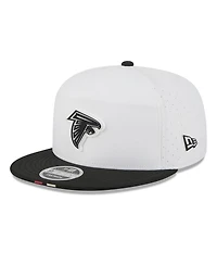 New Era Men's White/Black Atlanta Falcons 2025 Nfl Training Camp Split Panel 9FIFTY Snapback Hat