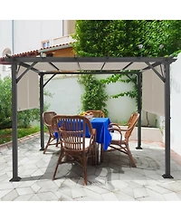 Gymax 2PCS 16x4 Ft Universal Replacement Canopy for Pergola Structure Sun Awning