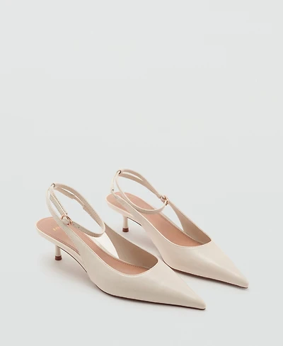 Mango Women's Kitten-Heel Pointed Shoes