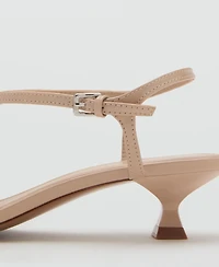 Mango Women's Kitten Heel Straps Sandals