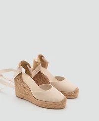 Mango Women's Combined Tied Wedges