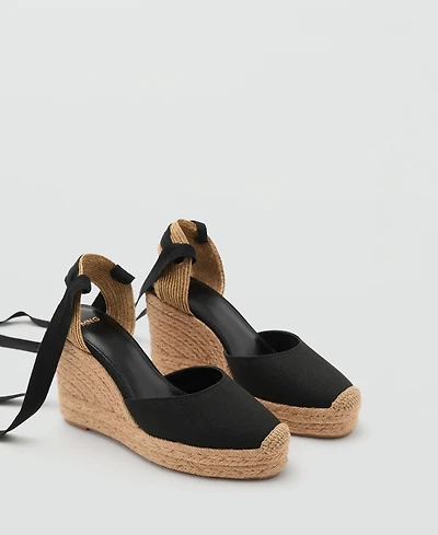 Mango Women's Combined Tied Wedges
