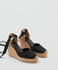 Mango Women's Combined Tied Wedges