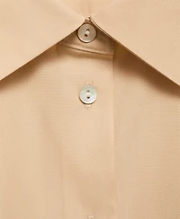 Mango Women's Oversized Short-Sleeved Shirt