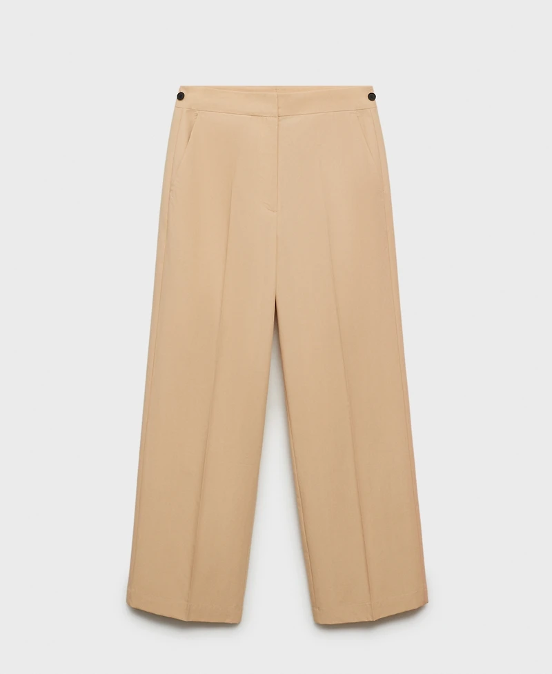 Mango Women's Straight-Cut Crop Pants