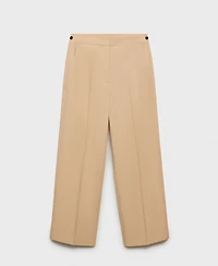 Mango Women's Straight-Cut Crop Pants