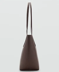 Mango Women's Double Handle Shopper Bag