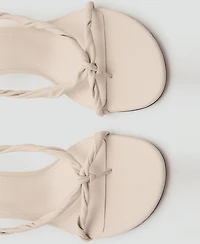Mango Women's Ruched Strips Sandals