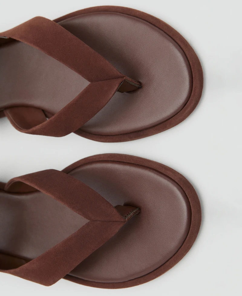 Mango Women's Suede Straps Sandals