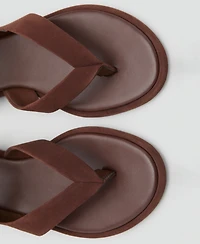 Mango Women's Suede Straps Sandals