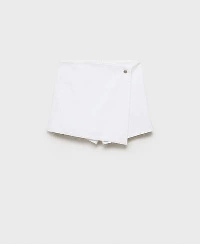 Mango Women's Wrapped Denim Skort