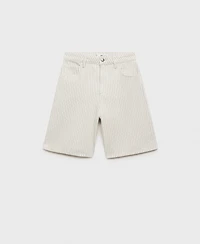 Mango Women's High-Waist Straight-Fit Denim Shorts