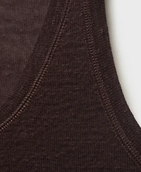 Mango Women's Strap Linen Top
